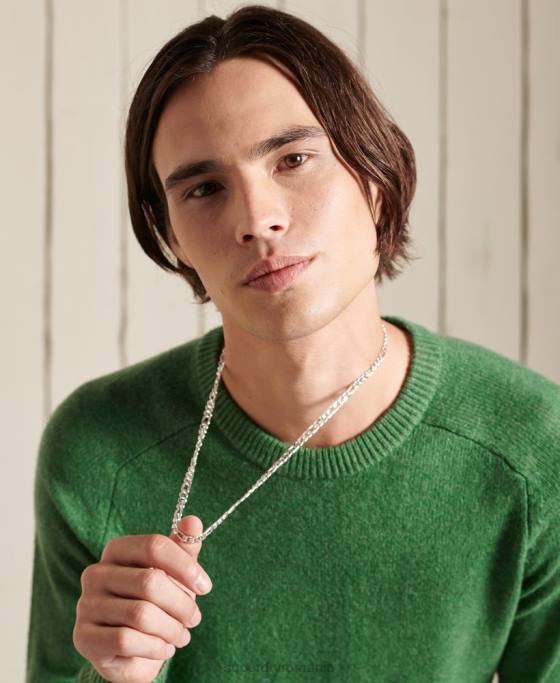 Superdry harlo crew jumper îmbrăcăminte verde bărbați JX0Z5283