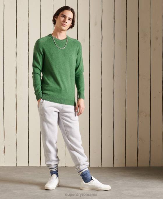 Superdry harlo crew jumper îmbrăcăminte verde bărbați JX0Z5283