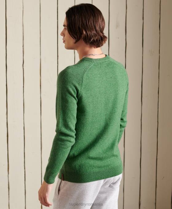 Superdry harlo crew jumper îmbrăcăminte verde bărbați JX0Z5283