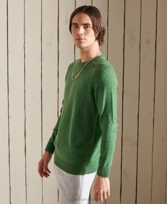 Superdry harlo crew jumper îmbrăcăminte verde bărbați JX0Z5283