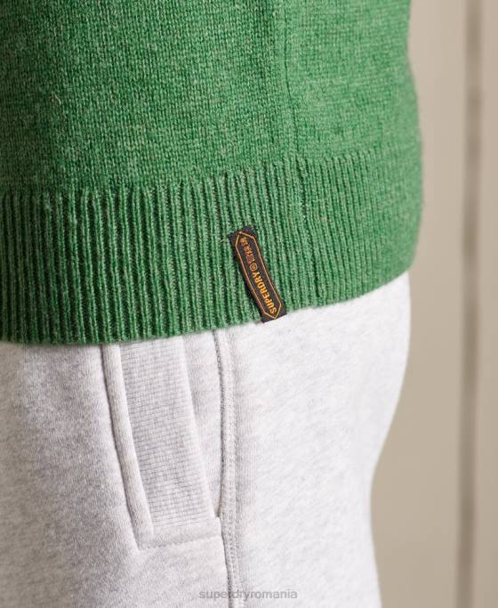 Superdry harlo crew jumper îmbrăcăminte verde bărbați JX0Z5283