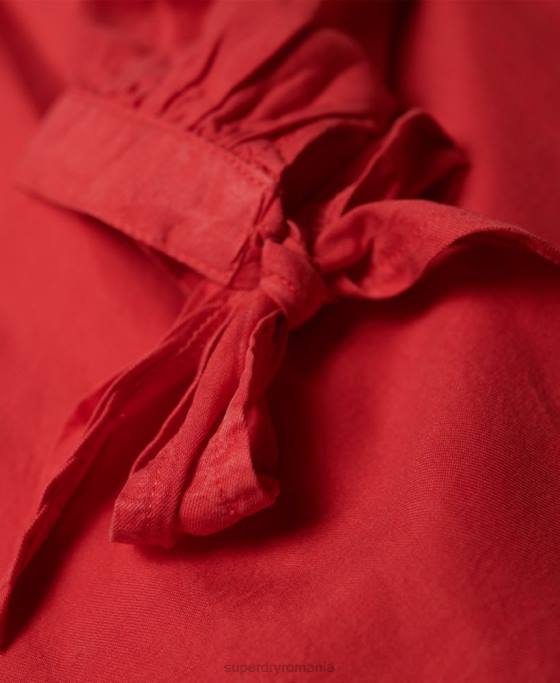 Superdry helena top îmbrăcăminte roșu femei JX0Z3075