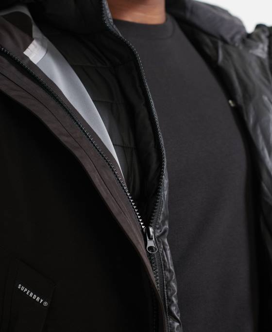 Superdry jacheta alpine pro îmbrăcăminte negru bărbați JX0Z4779