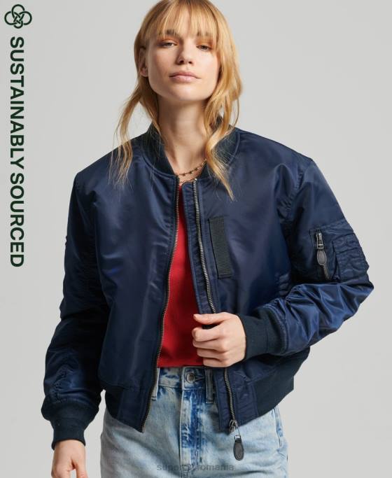 Superdry jacheta bomber ma1 îmbrăcăminte marina femei JX0Z5431