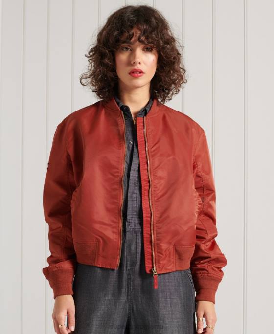 Superdry jacheta bomber ma1 îmbrăcăminte roșu femei JX0Z3837