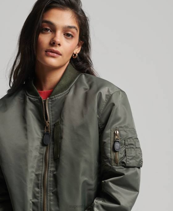 Superdry jacheta bomber ma1 îmbrăcăminte verde femei JX0Z5644