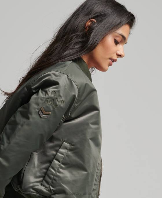 Superdry jacheta bomber ma1 îmbrăcăminte verde femei JX0Z5644