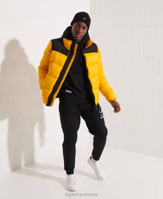 Superdry jacheta cod îmbrăcăminte galben bărbați JX0Z4510