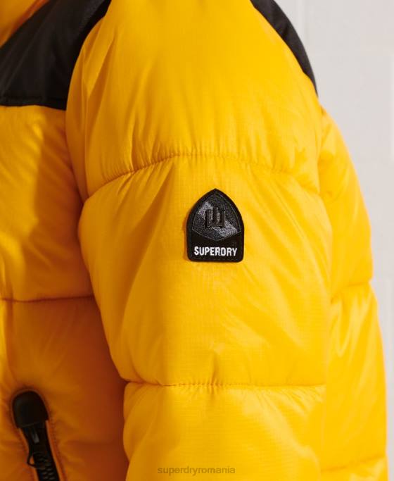 Superdry jacheta cod îmbrăcăminte galben femei JX0Z5477