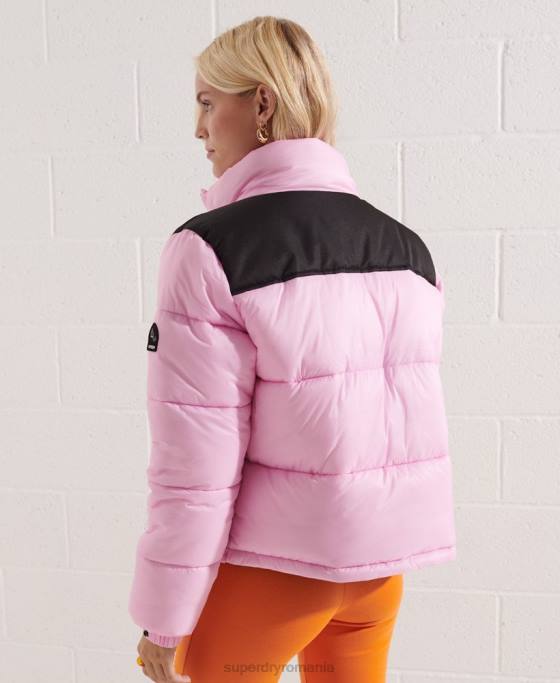Superdry jacheta cod îmbrăcăminte roz femei JX0Z5601
