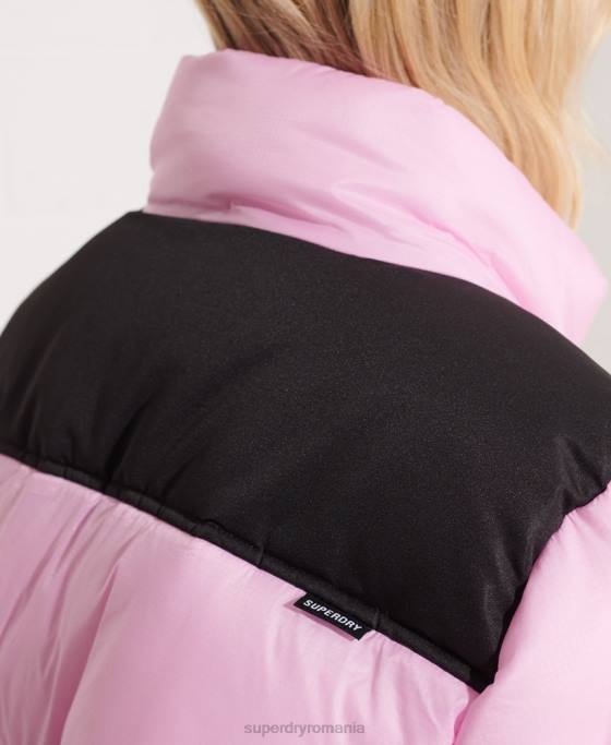Superdry jacheta cod îmbrăcăminte roz femei JX0Z5601
