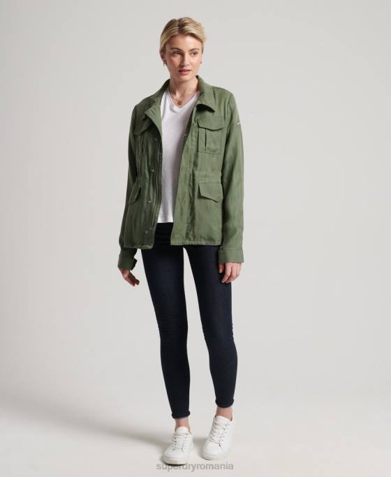 Superdry jacheta cupro m65 îmbrăcăminte verde femei JX0Z3544