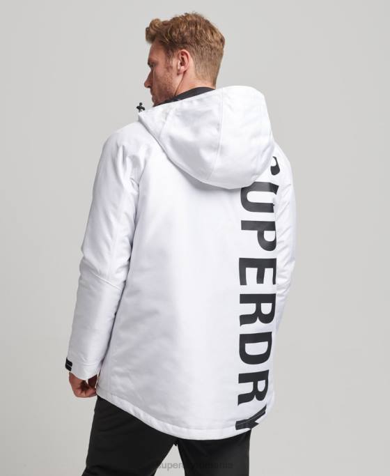 Superdry jacheta de freeride îmbrăcăminte alb bărbați JX0Z1116