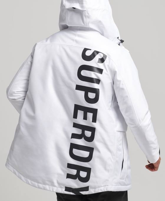 Superdry jacheta de freeride îmbrăcăminte alb bărbați JX0Z1116