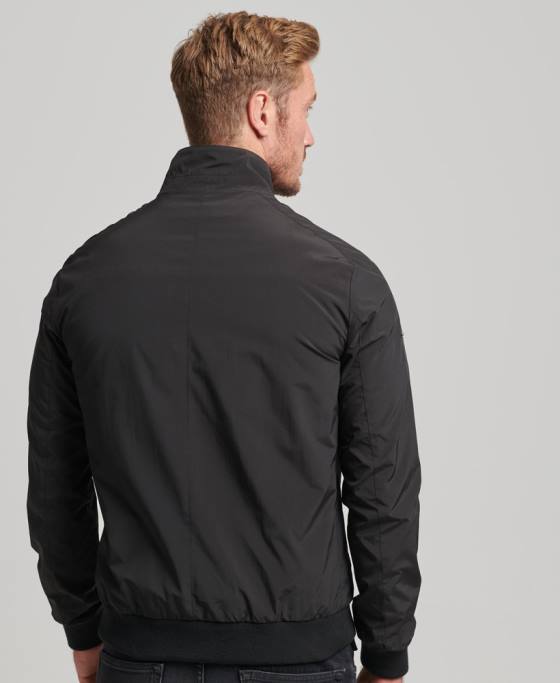 Superdry jacheta harrington îmbrăcăminte negru bărbați JX0Z4563