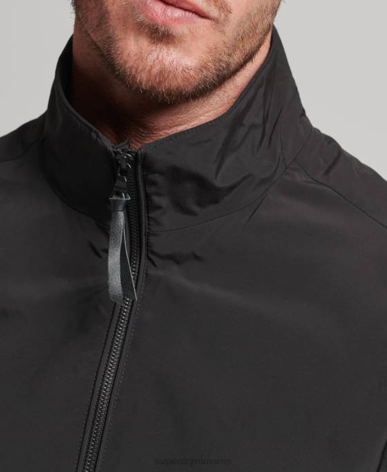 Superdry jacheta harrington îmbrăcăminte negru bărbați JX0Z4563