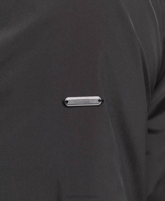 Superdry jacheta harrington îmbrăcăminte negru bărbați JX0Z4563