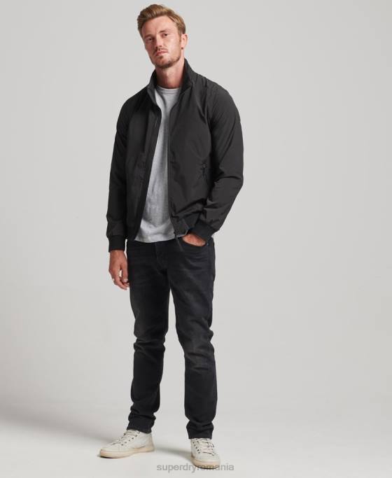 Superdry jacheta harrington îmbrăcăminte negru bărbați JX0Z4563