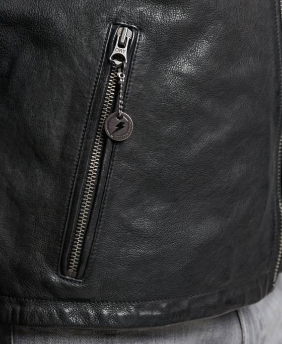 Superdry jacheta moto racer îmbrăcăminte negru bărbați JX0Z4776