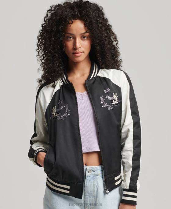 Superdry jacheta suika îmbrăcăminte negru femei JX0Z3840