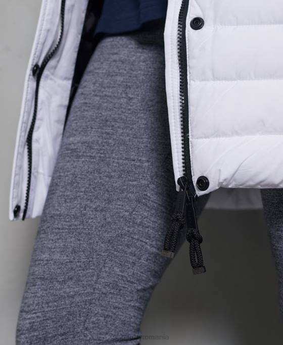 Superdry jacheta super fuji îmbrăcăminte alb femei JX0Z3839