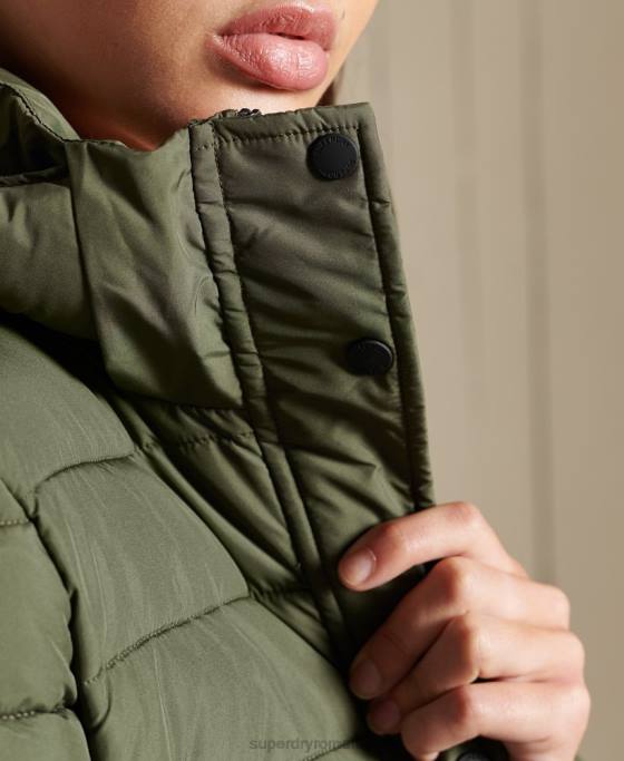 Superdry jacheta super fuji îmbrăcăminte kaki femei JX0Z3836