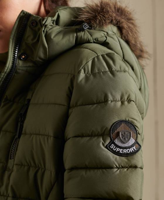 Superdry jacheta super fuji îmbrăcăminte kaki femei JX0Z3836