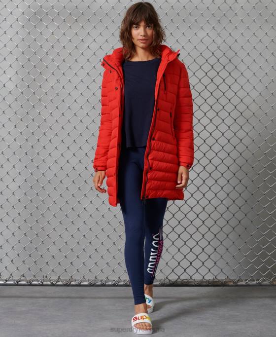 Superdry jacheta super fuji îmbrăcăminte roșu femei JX0Z3812