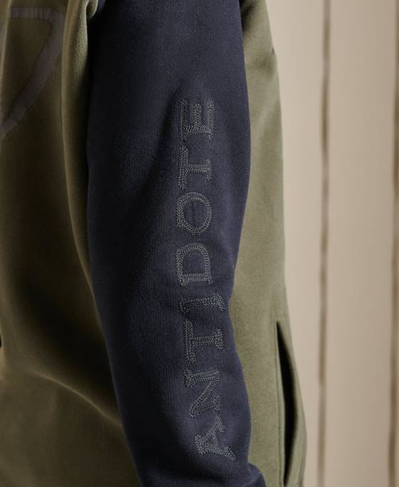 Superdry jachete bomber vintage supradimensionate din jerseu îmbrăcăminte verde femei JX0Z6040