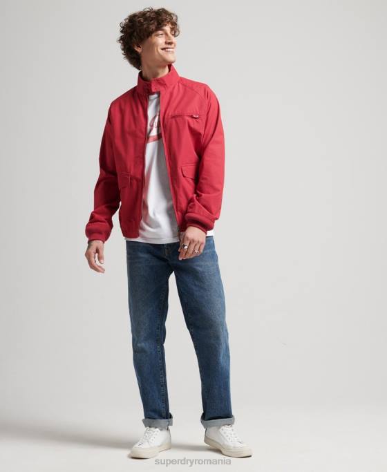 Superdry jachetă Harrington colegială de epocă îmbrăcăminte roșu bărbați JX0Z4466