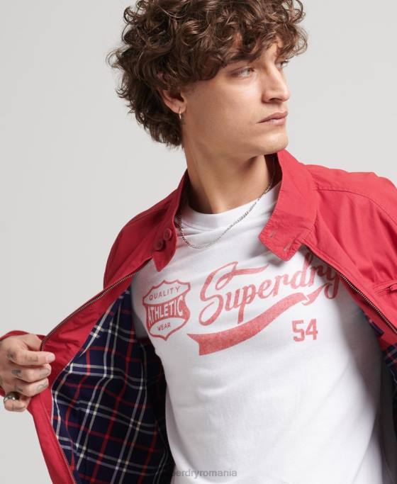 Superdry jachetă Harrington colegială de epocă îmbrăcăminte roșu bărbați JX0Z4466