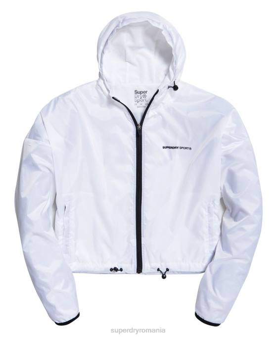 Superdry jachetă activ liliac îmbrăcăminte alb femei JX0Z5721