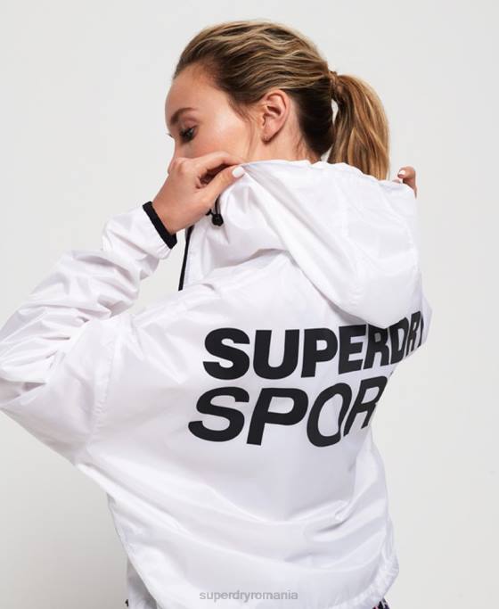 Superdry jachetă activ liliac îmbrăcăminte alb femei JX0Z5721