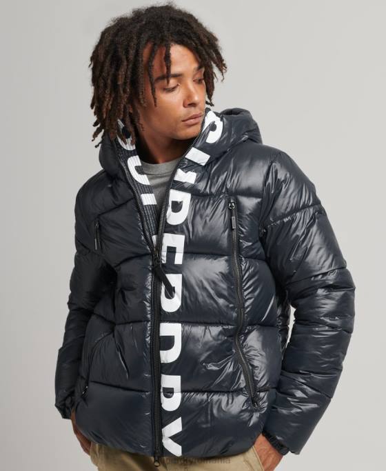 Superdry jachetă alpină cu glugă de munte îmbrăcăminte marina bărbați JX0Z4581
