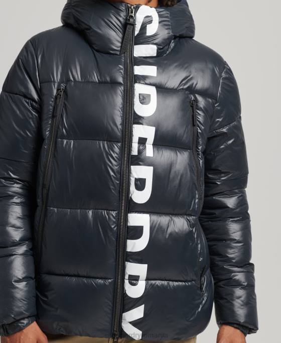 Superdry jachetă alpină cu glugă de munte îmbrăcăminte marina bărbați JX0Z4581
