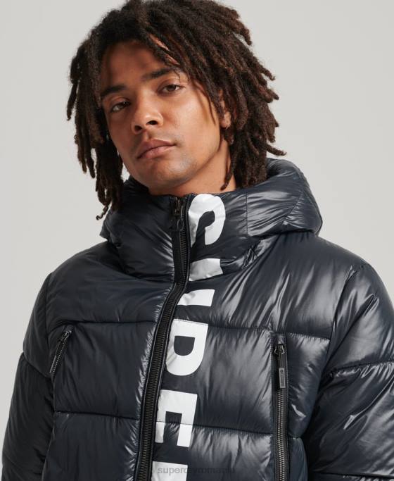 Superdry jachetă alpină cu glugă de munte îmbrăcăminte marina bărbați JX0Z4581
