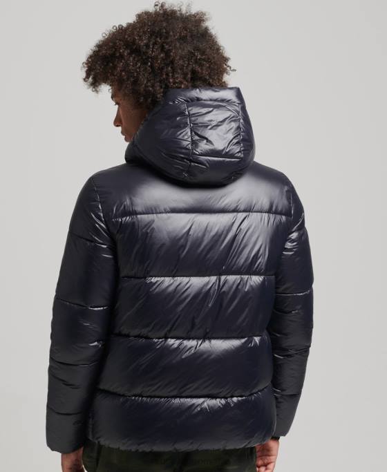 Superdry jachetă alpină cu glugă de munte îmbrăcăminte negru bărbați JX0Z986