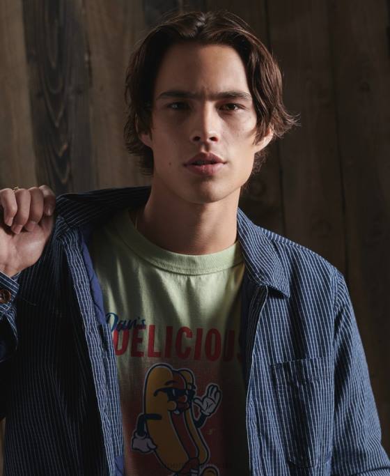 Superdry jachetă artist căptușită uscată ediție limitată îmbrăcăminte albastru bărbați JX0Z4724