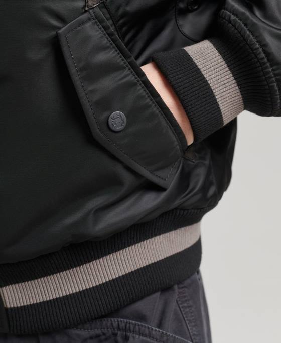 Superdry jachetă bombardier oportunist ma-1 îmbrăcăminte negru femei JX0Z5661