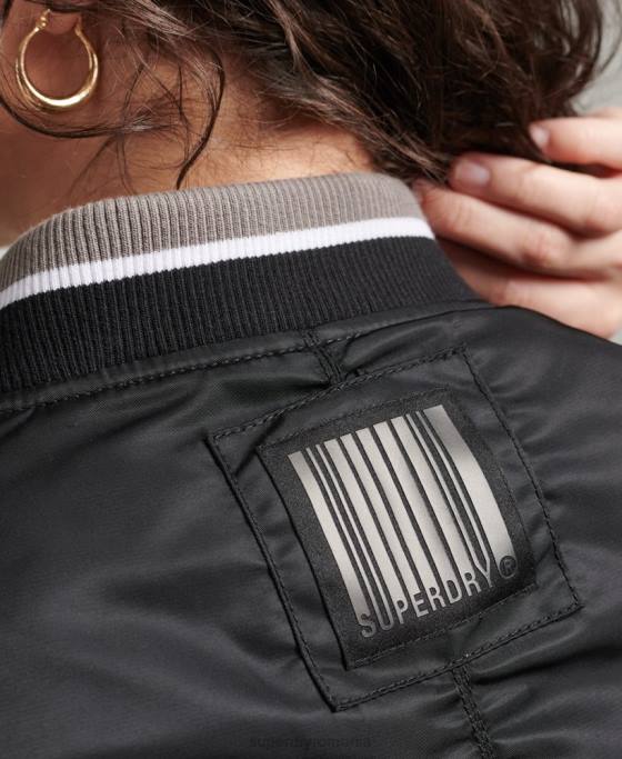 Superdry jachetă bombardier oportunist ma-1 îmbrăcăminte negru femei JX0Z5661