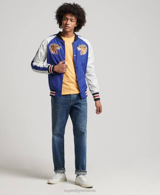 Superdry jachetă bomber Suika îmbrăcăminte albastru bărbați JX0Z4463
