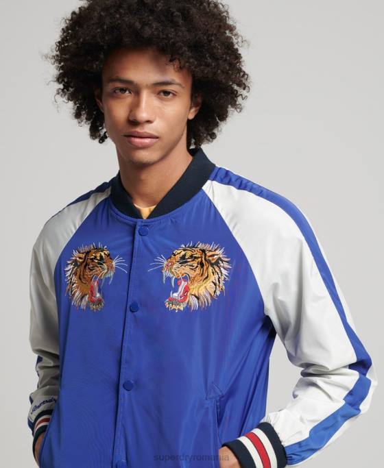 Superdry jachetă bomber Suika îmbrăcăminte albastru bărbați JX0Z4463