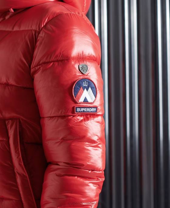 Superdry jachetă bomber Toya cu strălucire mare îmbrăcăminte roșu femei JX0Z5739