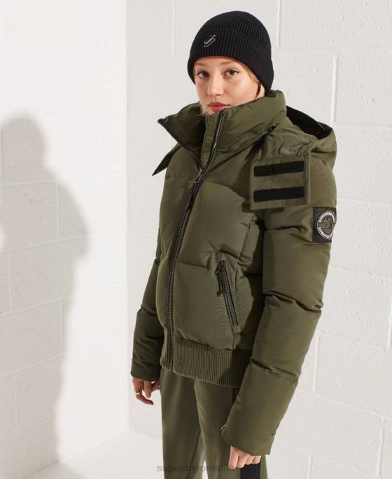 Superdry jachetă bomber code everest îmbrăcăminte kaki femei JX0Z5613