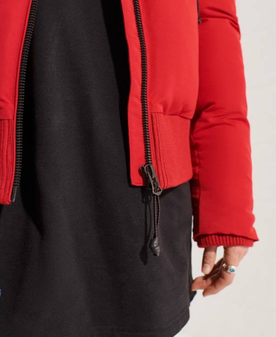 Superdry jachetă bomber code everest îmbrăcăminte roșu femei JX0Z5494