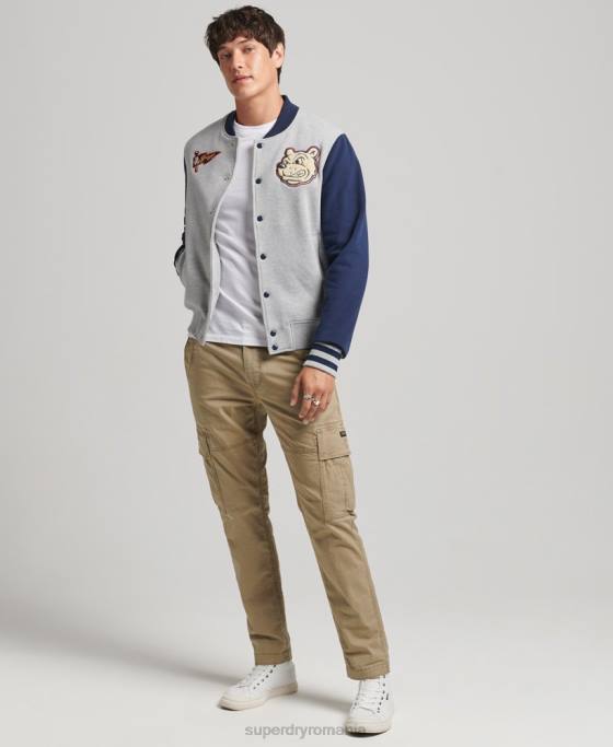 Superdry jachetă bomber colegială de epocă îmbrăcăminte marina bărbați JX0Z5202