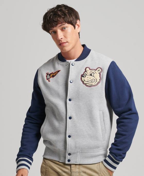 Superdry jachetă bomber colegială de epocă îmbrăcăminte marina bărbați JX0Z5202