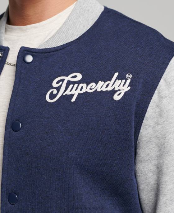 Superdry jachetă bomber colegială de epocă îmbrăcăminte marina bărbați JX0Z604