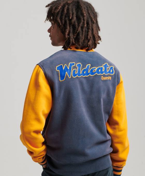 Superdry jachetă bomber colegială de epocă îmbrăcăminte marina bărbați JX0Z806