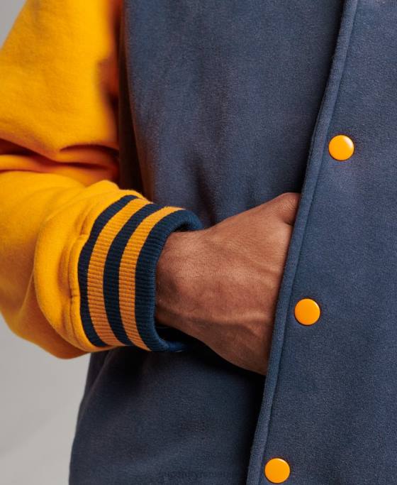 Superdry jachetă bomber colegială de epocă îmbrăcăminte marina bărbați JX0Z806